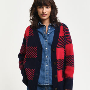 Buffalo Checked V-Neck Cardigan