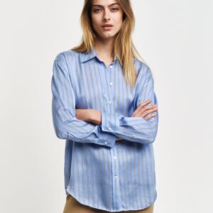 Relaxed Fit Striped Fluid Shirt