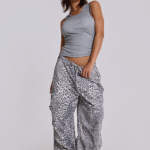 Snow Leopard Parachute Pants