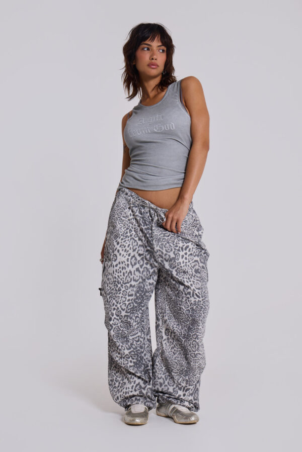 Snow Leopard Parachute Pants