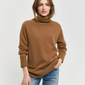 Wool Cashmere Blend Turtleneck Sweater